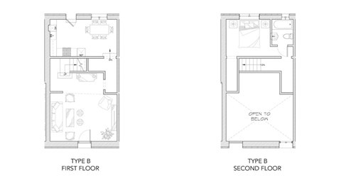Floor plan for 1 bed, 1 bath, 750 sqft